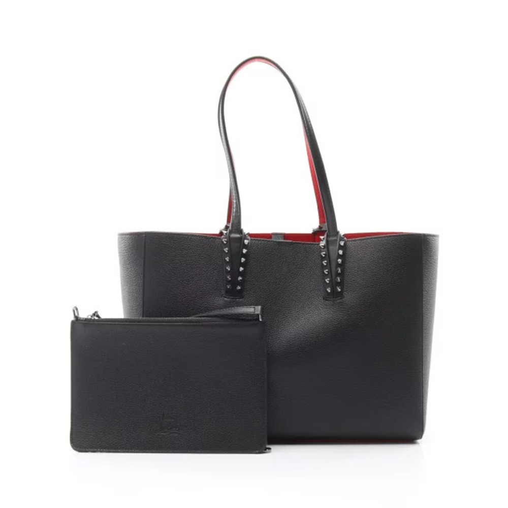 Christian Louboutin Cabata Tote Bag Leather Black Red